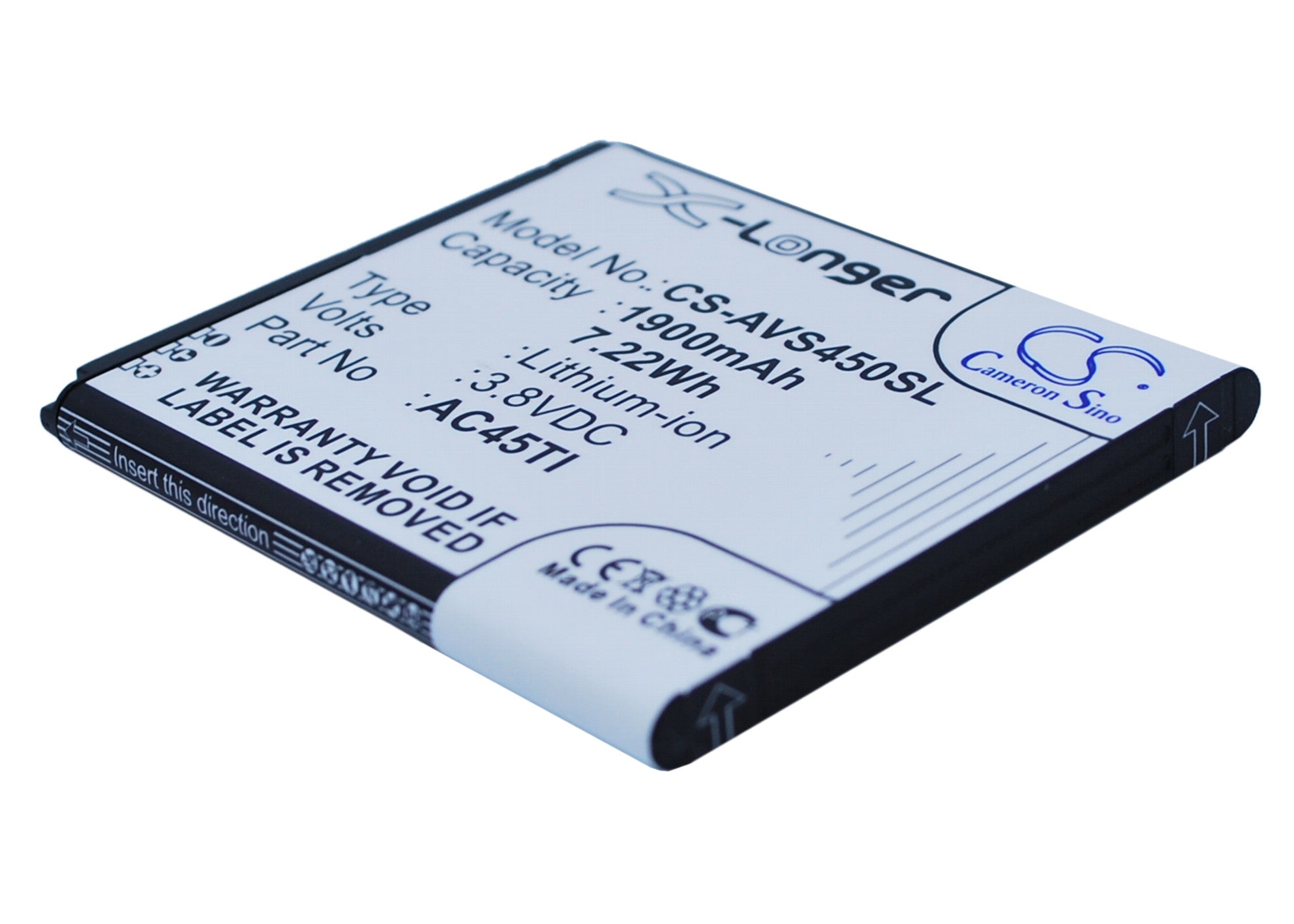 1900mAh Replacement Battery for Archos 45 Titanium - 3.8V Li-ion Smartphone Battery, Premium Grade