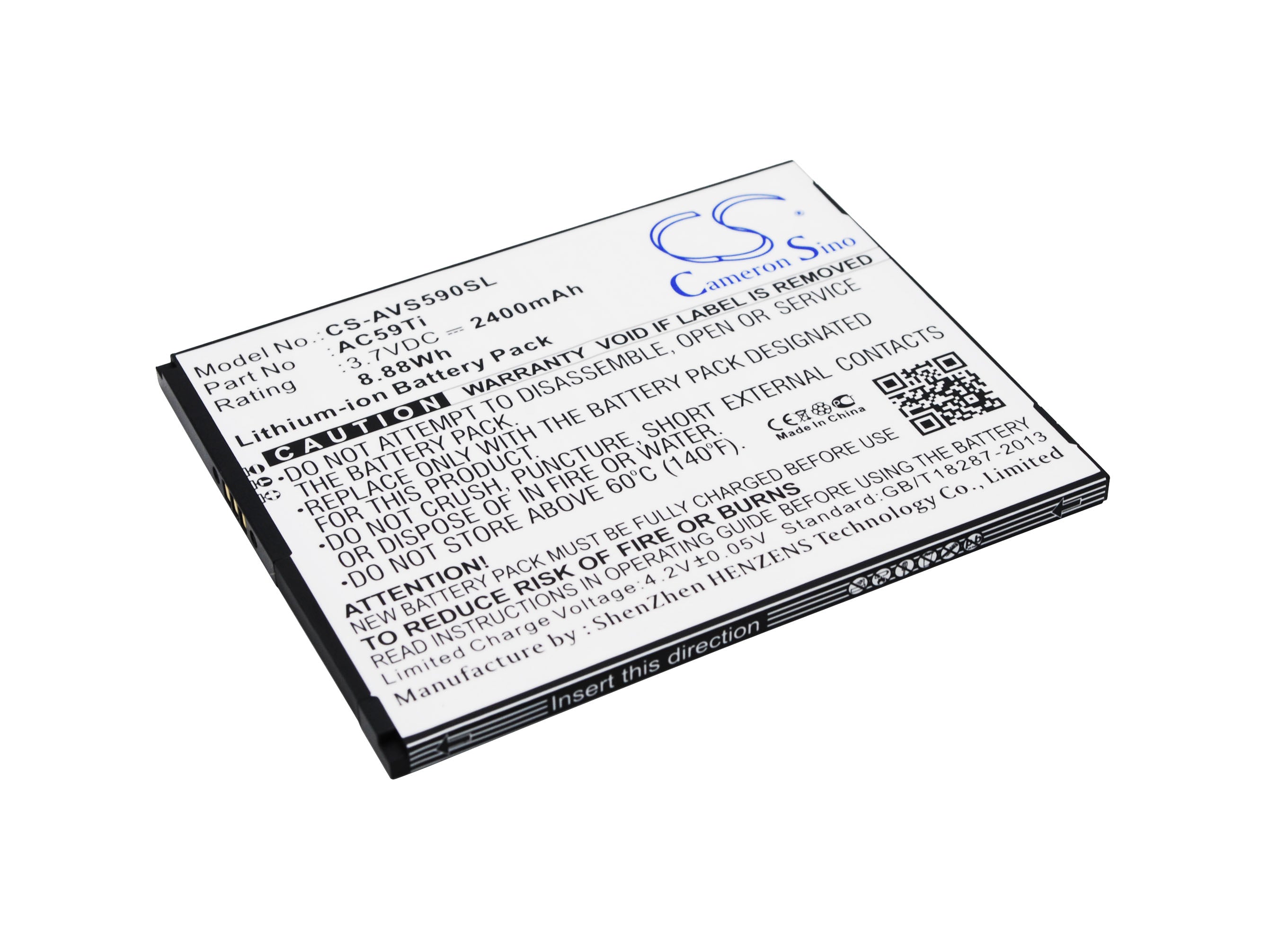 2400mAh Replacement Battery for Archos 59 Titanium & A59 Titanium Smartphones - 3.7V Li-ion