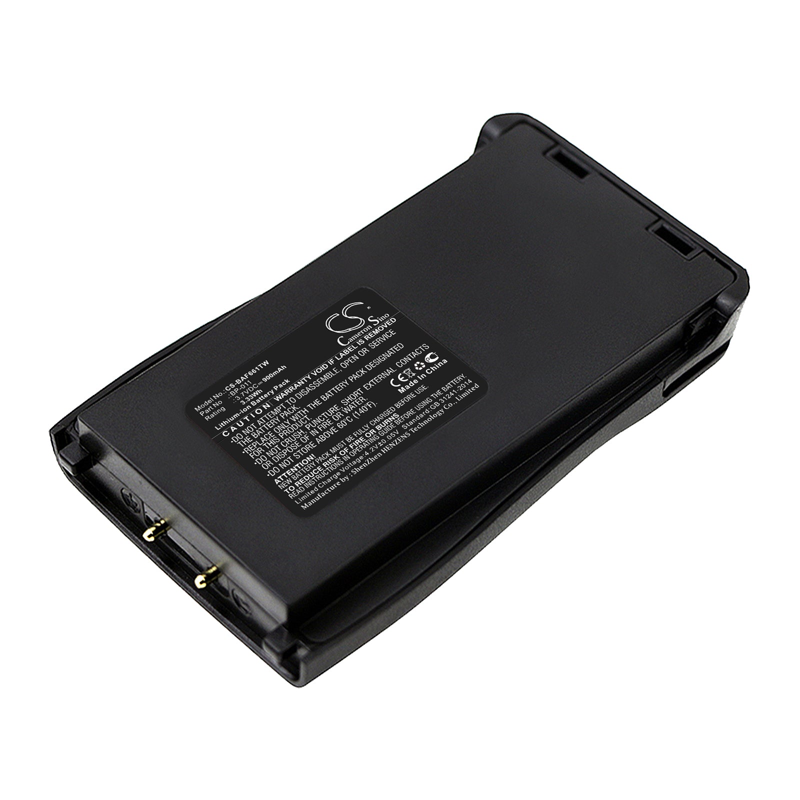 900mAh Battery for Baofeng BF-888S & Retevis H777 Two-Way Radio - 3.7V Li-ion Replacement (BP-011/BL-1)