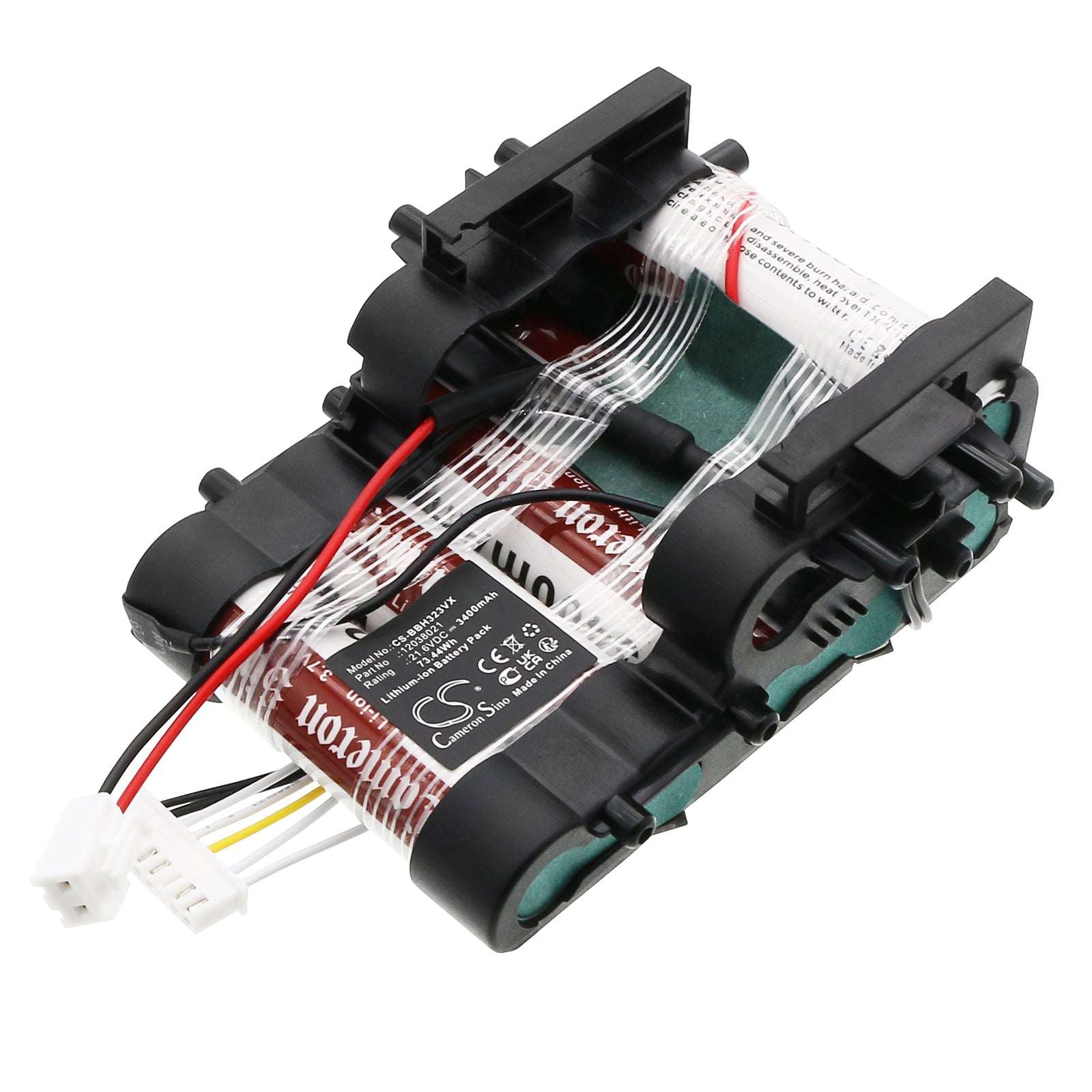 21.6V 3400mAh Replacement Battery for Bosch Flexxo Series 4 Vacuum Cleaner - Part # 12026553 - Cordless Stick Vacuum Power