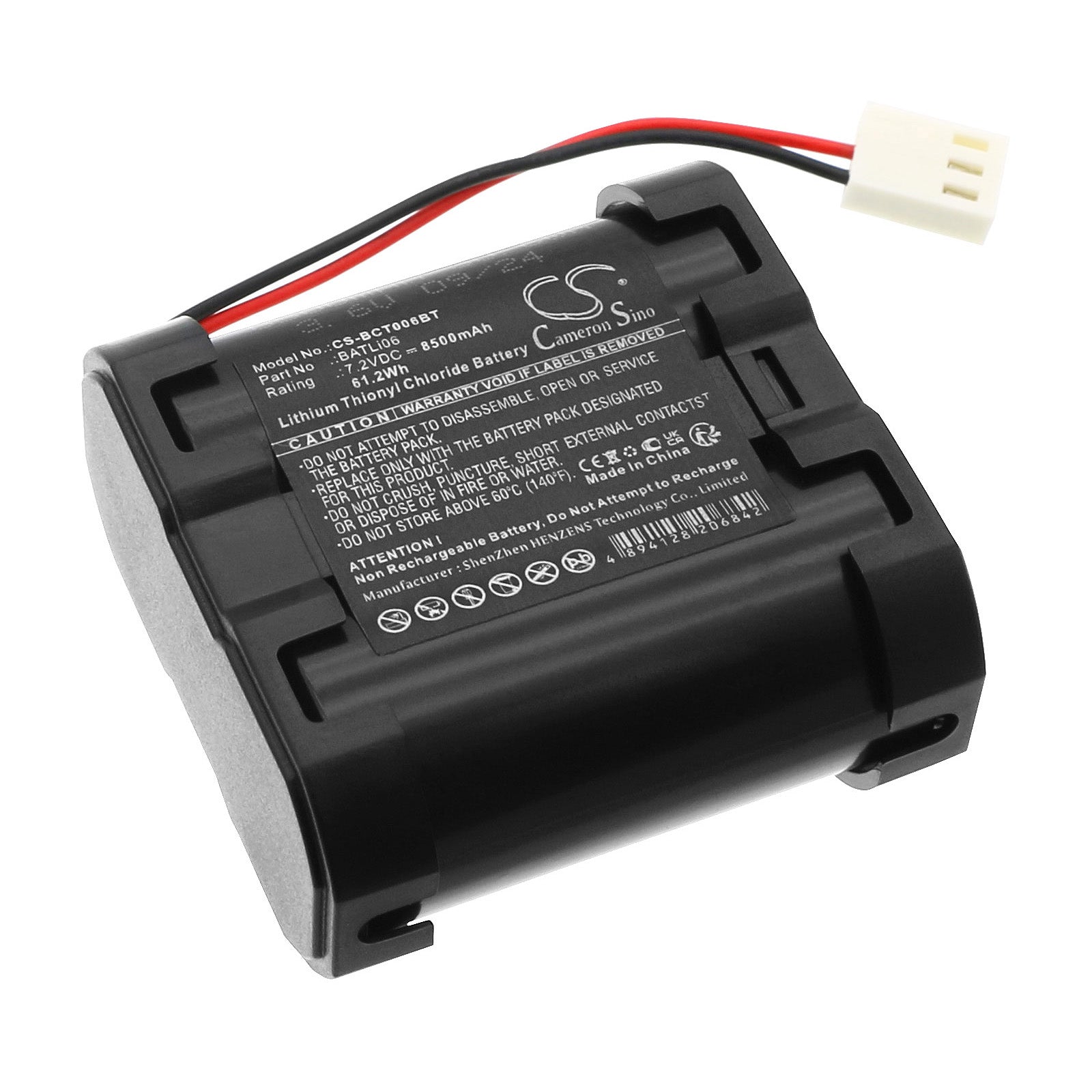 7.2V 8500mAh Li-SOCl2 Replacement Battery - Daitem BATLi06 Compatible Alarm & Logisty Security