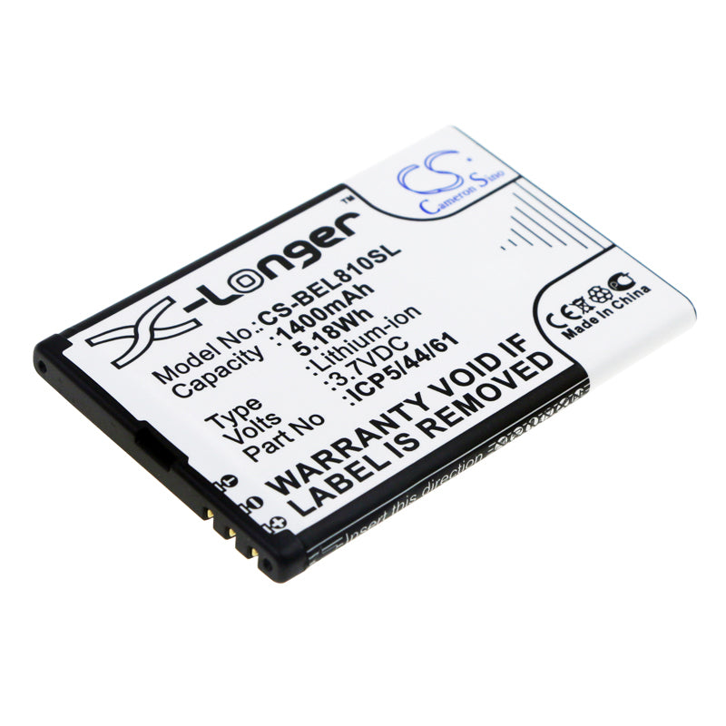 1400mAh Replacement Battery for Bea-fon SL810 & SL820 Smartphones - 3.7V Li-ion, Slim Profile