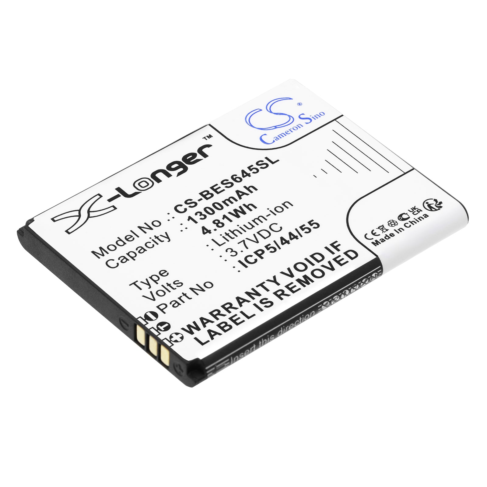 Bea-fon SL645 & SL645 Plus Phone Battery - 1300mAh, 3.7V Li-ion Replacement - ICP5/44/55 Compatible
