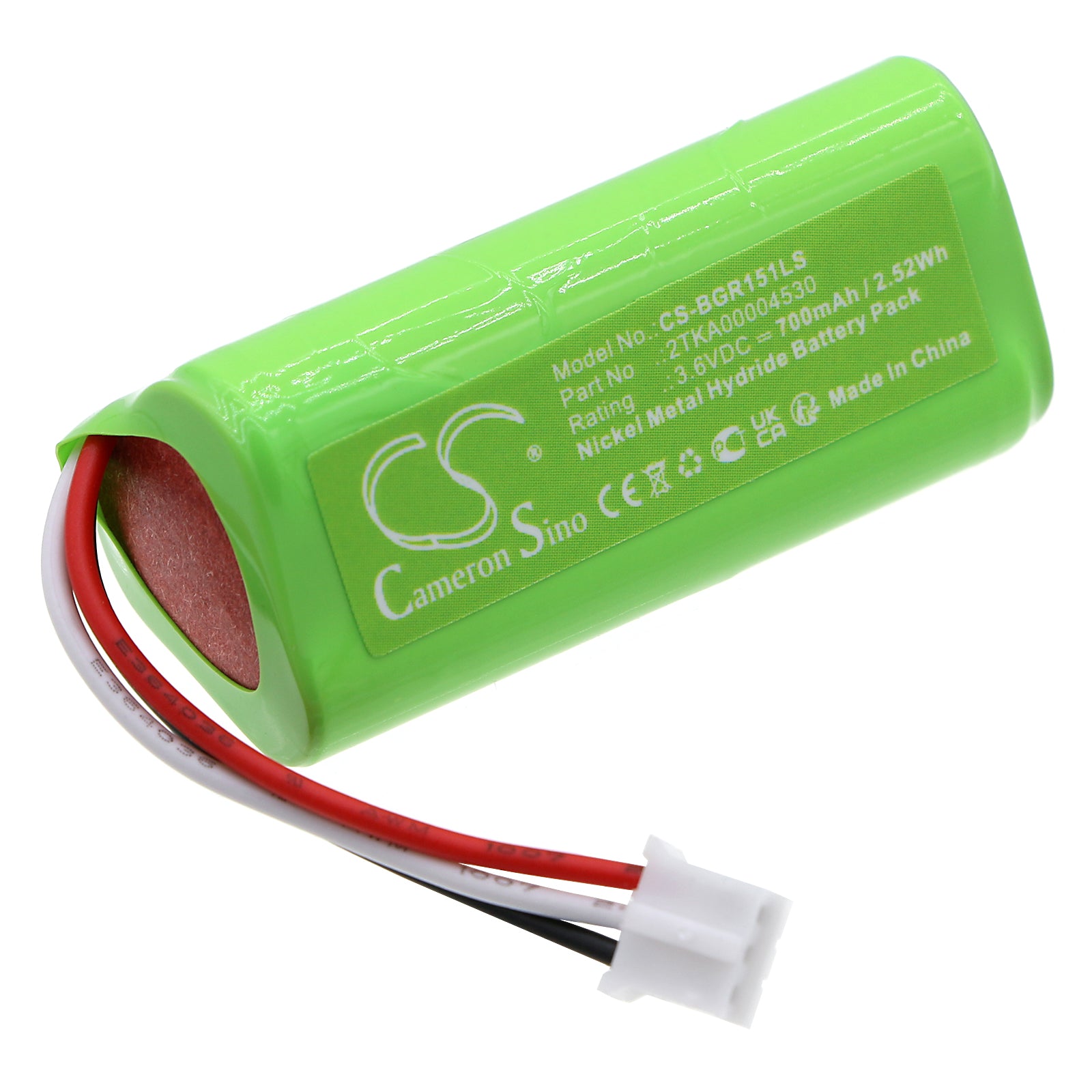 6V 700mAh Ni-MH Replacement Battery for Busch-Jaeger 1519/01 Emergency Light - 45.5x21x20mm