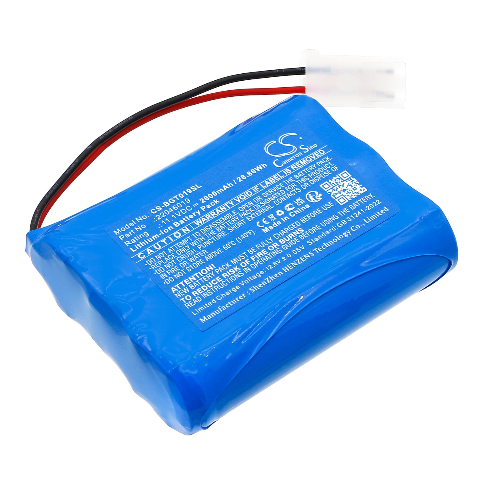 B&G Pressurizing Tank Top (PTT) Sprayer Replacement Battery, Lithium-ion, 2600mAh, 11.1V, 28.86Wh - Replaces 22046019