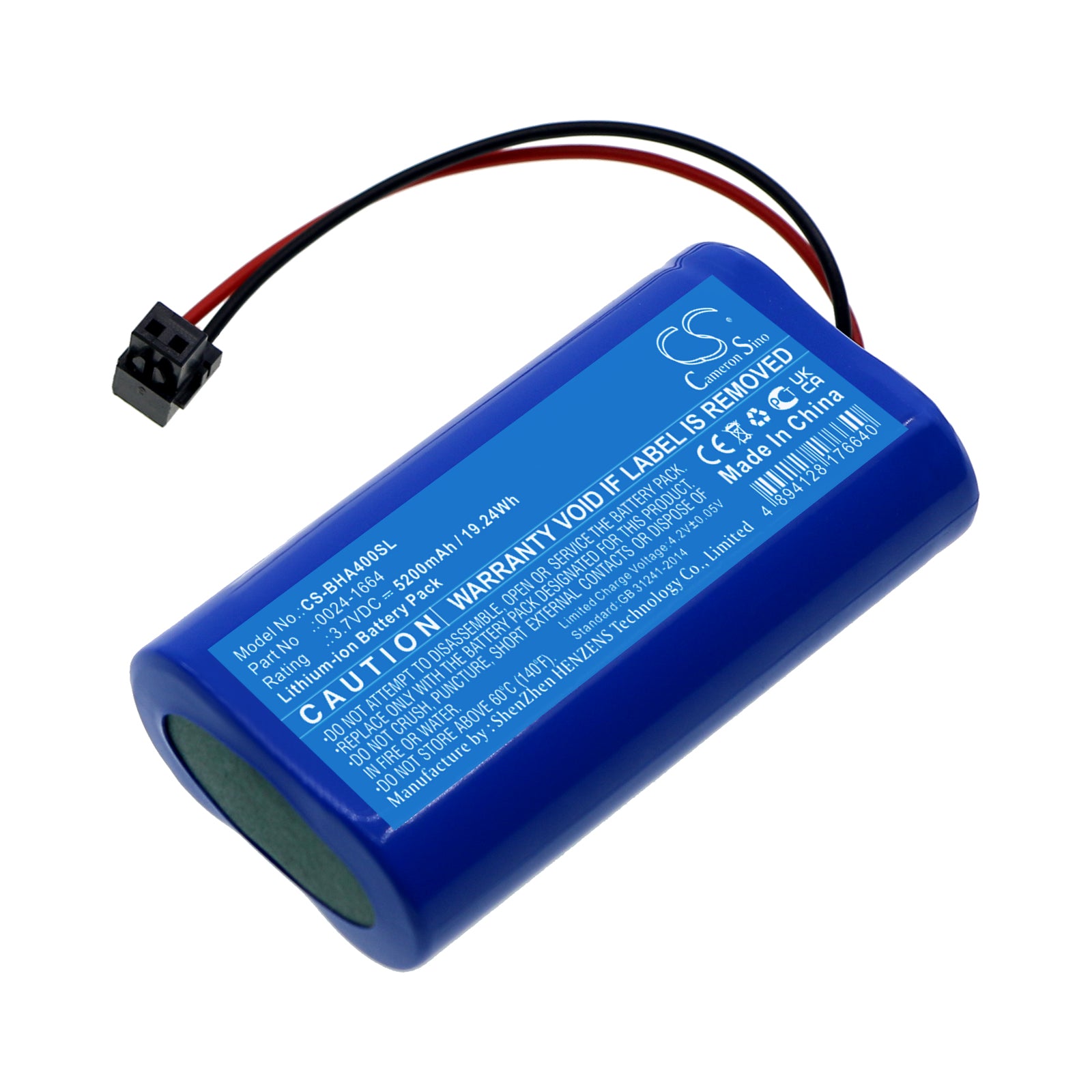 5200mAh Replacement Battery for Bacharach PCA-400 Gas Analyzer - 3.7V Li-ion, Long-Life for Survey & Testing