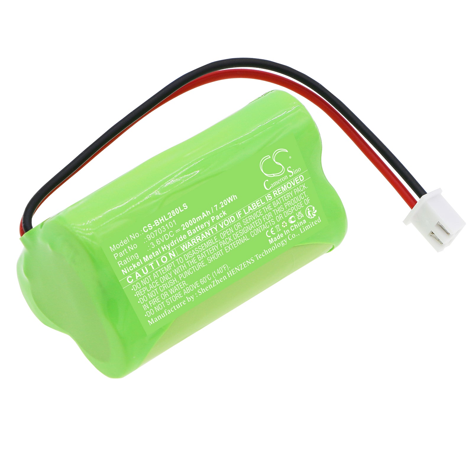 2000mAh Replacement Battery - Brennstuhl AHL28 Emergency Light, 3.6V Ni-MH, Compact Size