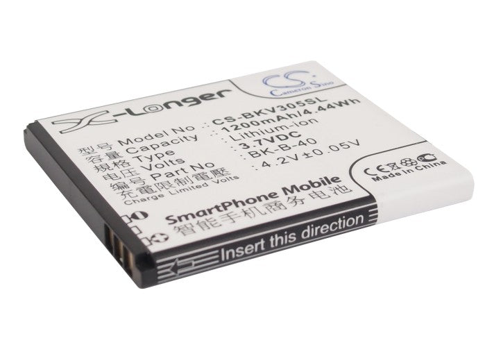 VIVO E1 i710 V305 Smartphone Battery - 1200mAh 3.7V Li-ion Replacement - Slim Profile (49.63x44.82x4.82mm)