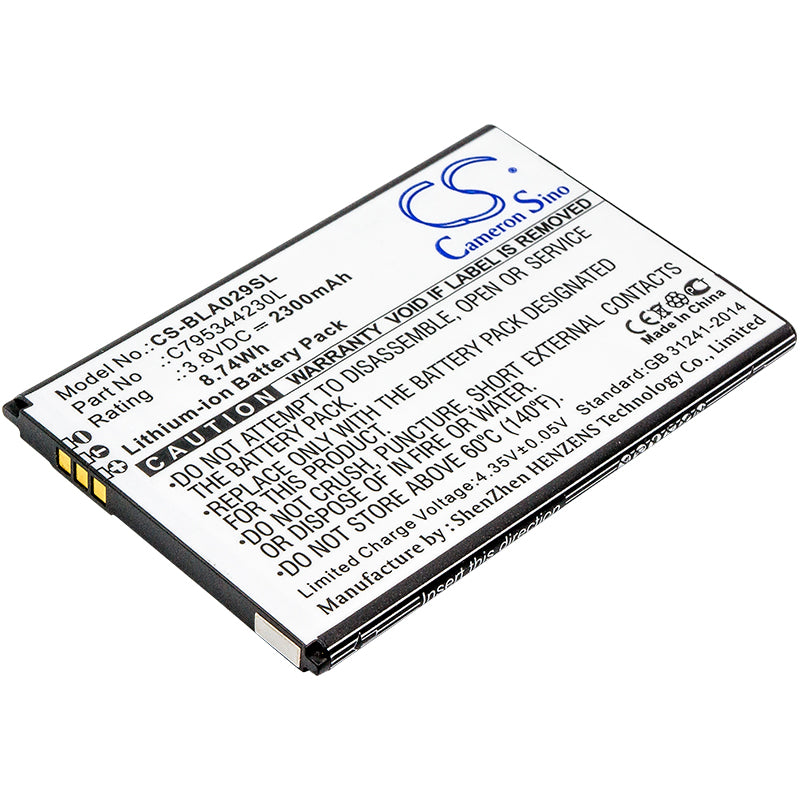 BLU Studio J5 S0290UU Smartphone Battery Replacement - 2300mAh 3.8V Li-ion Power