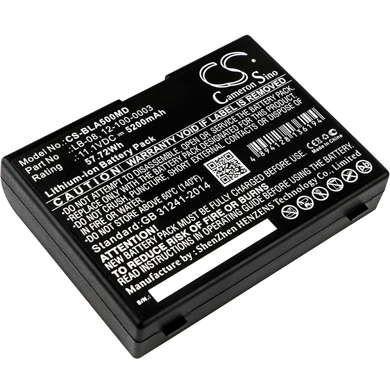 5200mAh Replacement Battery - Biolight A5, A6, A8, Q3, V6, F90, E70 & Bolate Monitors, 11.1V Li-ion