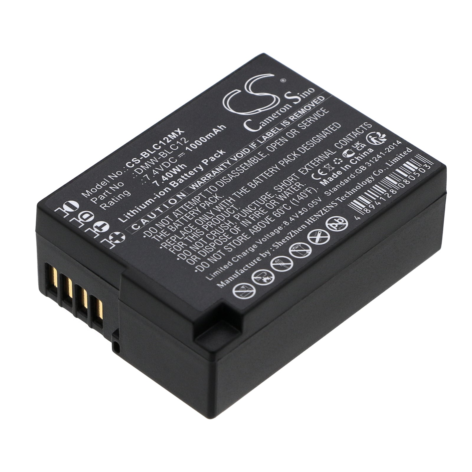 1000mAh 7.4V Replacement Battery for Leica V-Lux 4, Q, Panasonic Lumix & Sigma DP Cameras