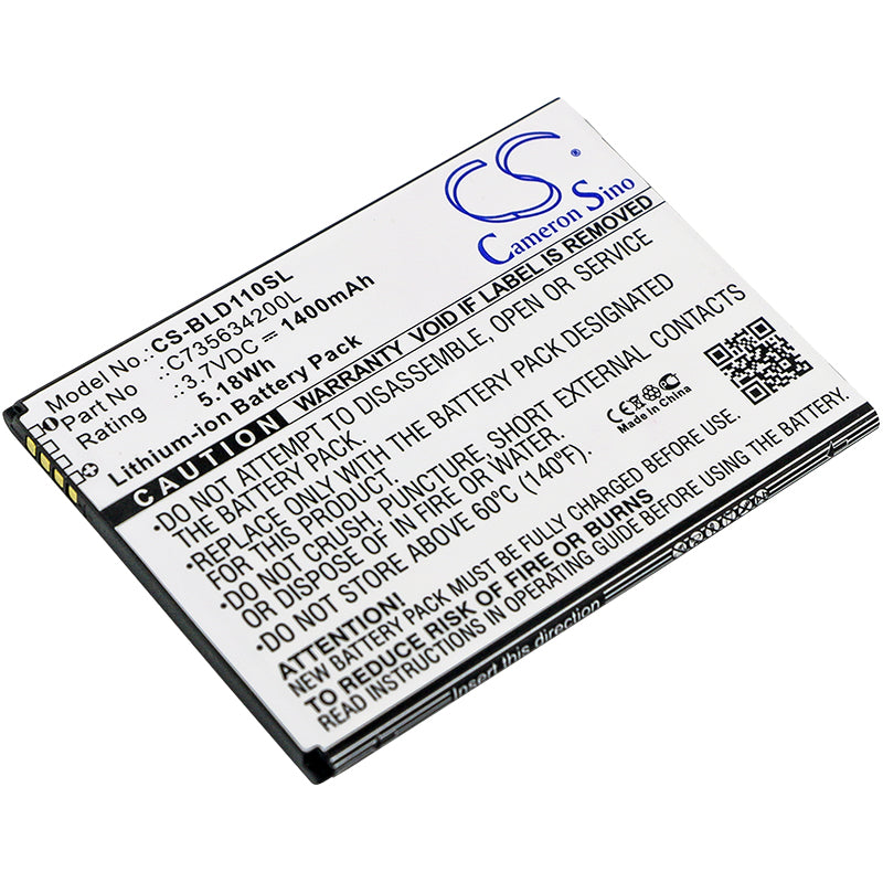 1400mAh 3.7V Li-ion Replacement Battery for BLU Studio M HD, S110, S110L, S110U - Phone Battery Replacement