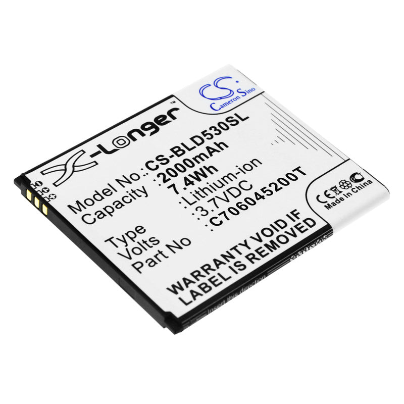 2000mAh Replacement Battery for BLU Studio 5.0 & Explay Fresh (3.7V 7.4Wh Li-ion)