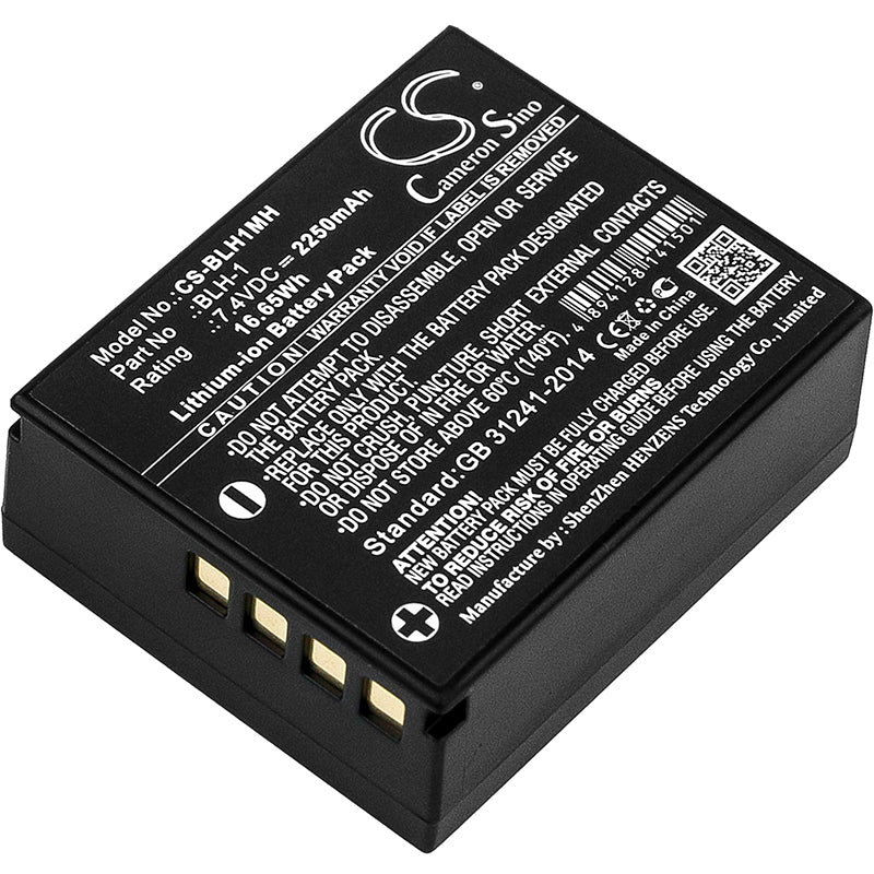 Olympus E-M1 Mark II Mirrorless Camera Battery - 2250mAh, 7.4V, BLH-1 Replacement Power Solution