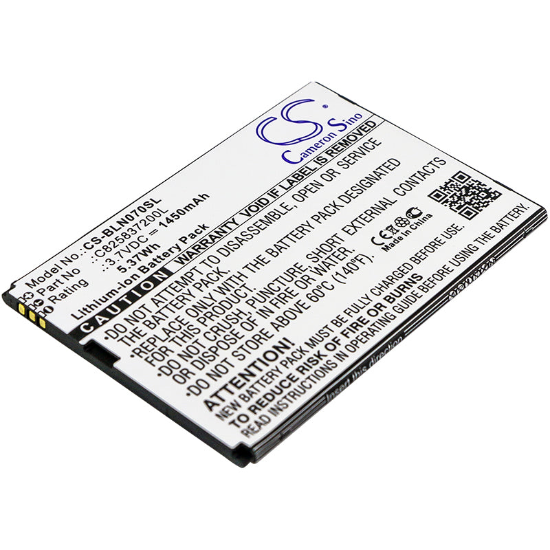 1450mAh Replacement Battery for BLU Neo X N070u - 3.7V Li-ion Cell Phone Battery - Exact Fit, 82x58x3mm Dimensions