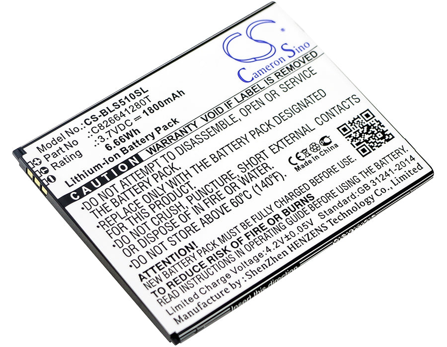 1800mAh Battery for BLU Studio G Plus, Grand Max, S510 & G110Q - 3.7V Li-ion Replacement Battery - Smartphone Power Solution
