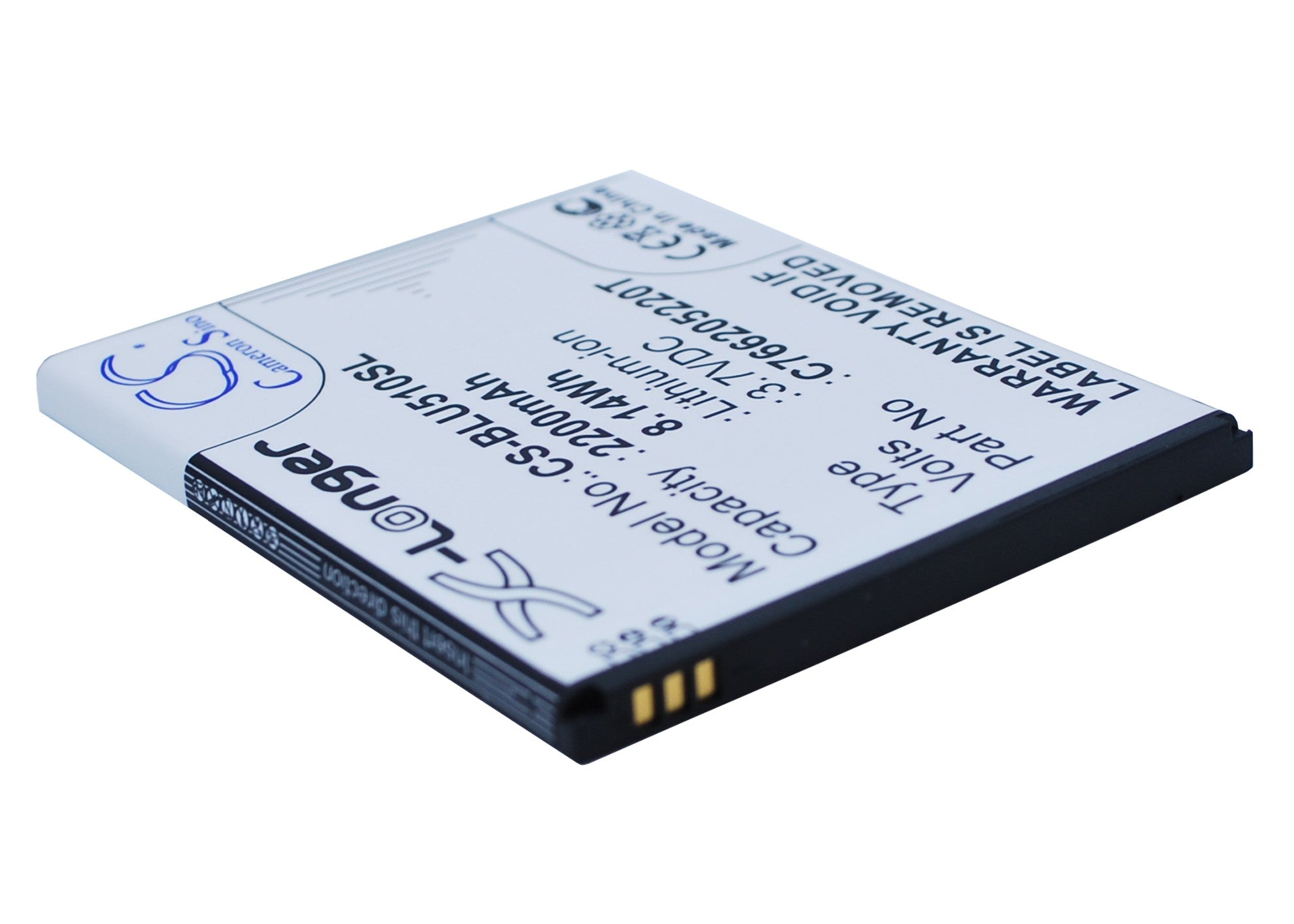 2200mAh Replacement Battery for BLU Studio 5.3, D550, D551A Smartphone - 3.7V Li-ion Battery