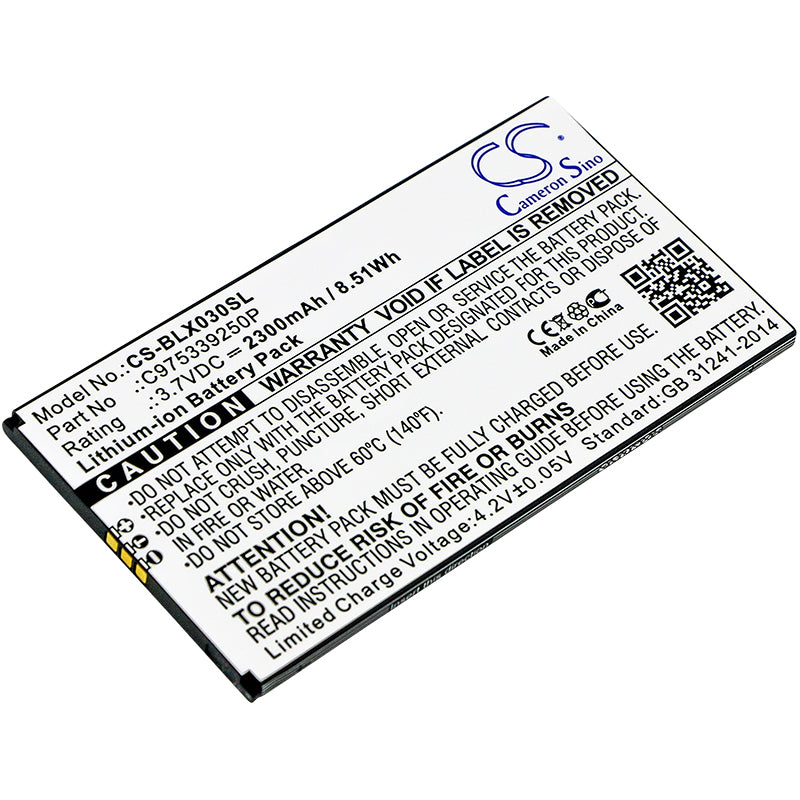 BLU Dash X Plus LTE D0030UU Replacement Battery - 2300mAh - Mobile Phone - 97x52mm - D0030UU