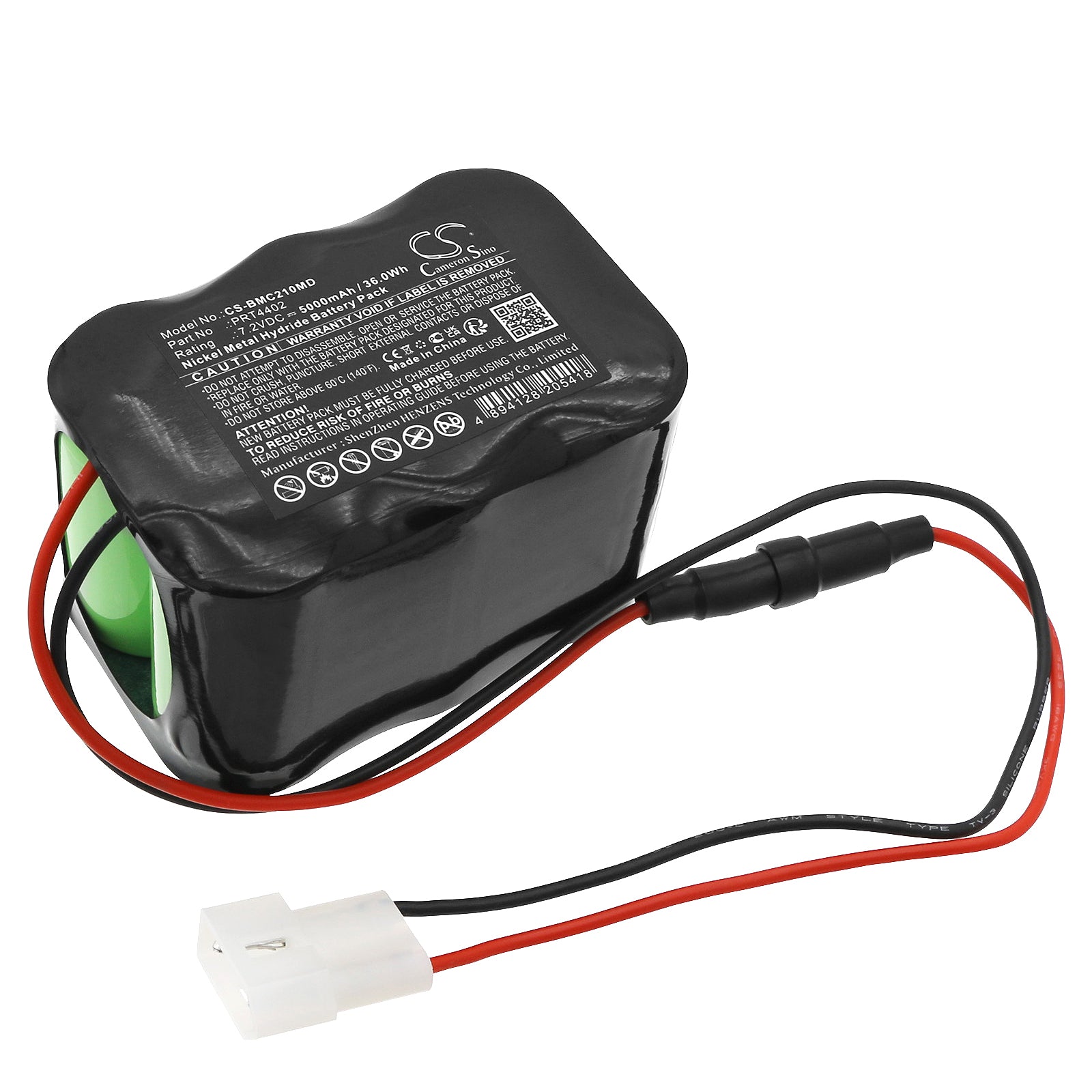 Crossvent Ventilator Replacement Battery - 7.2V 5000mAh Ni-MH - Crossvent 3, 3+, 4, 4+, 2i Models - PRT4402
