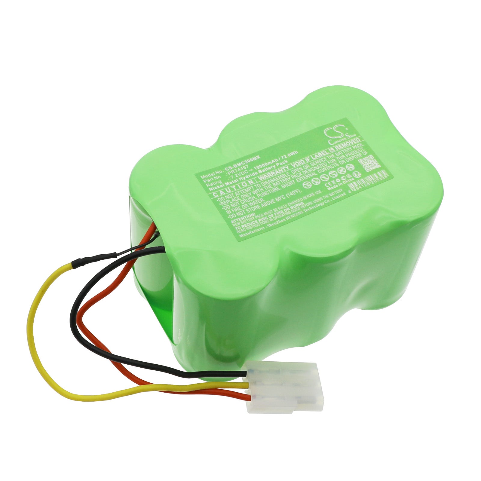 Biomedical Crossvent 3+/4+ Ventilator Battery Replacement - 7.2V 10000mAh Ni-MH, PRT4467, 72Wh, High Capacity Power Supply