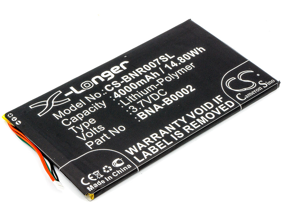 4000mAh Replacement Battery for Barnes & Noble NOOK HD 7" Tablet (BNRV400, BNTV400) - 3.7V Li-Polymer