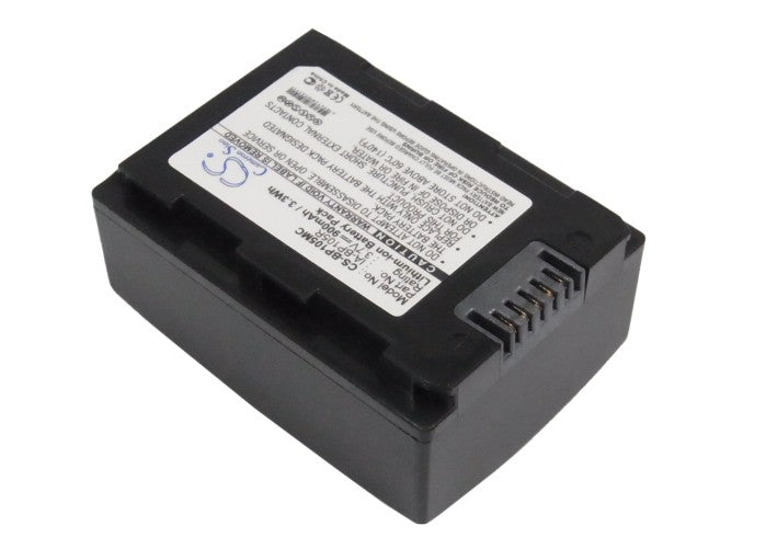 900mAh Replacement Battery for Samsung Camcorders: SMX-F50, HMX-H300, HMX-F90 - IA-BP105R, 3.7V Li-ion