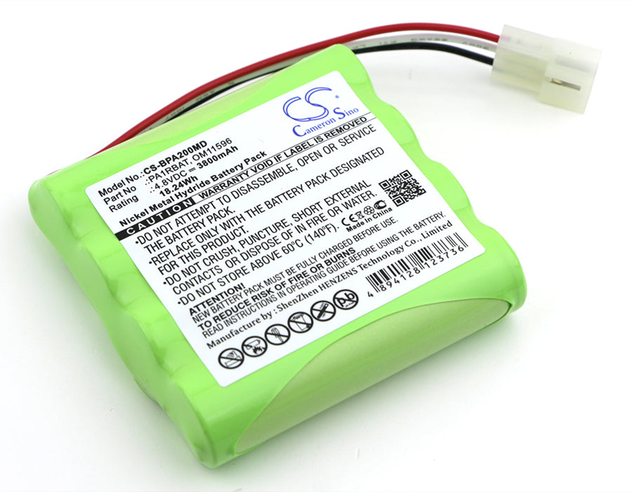 3800mAh Battery for Bullard PA20 PAPR, 4.8V Ni-MH Replacement Battery - PA1RBAT & OM11596
