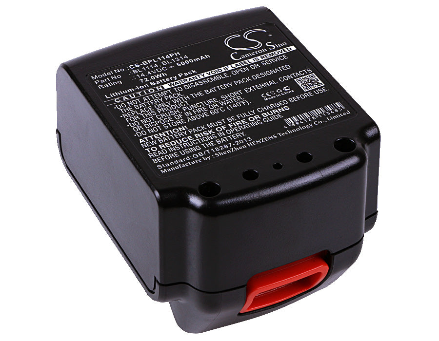 14.4V 5000mAh Li-ion Replacement Battery for Black & Decker ASL146BT12A, LBXR16, LB16 Cordless Power Tools