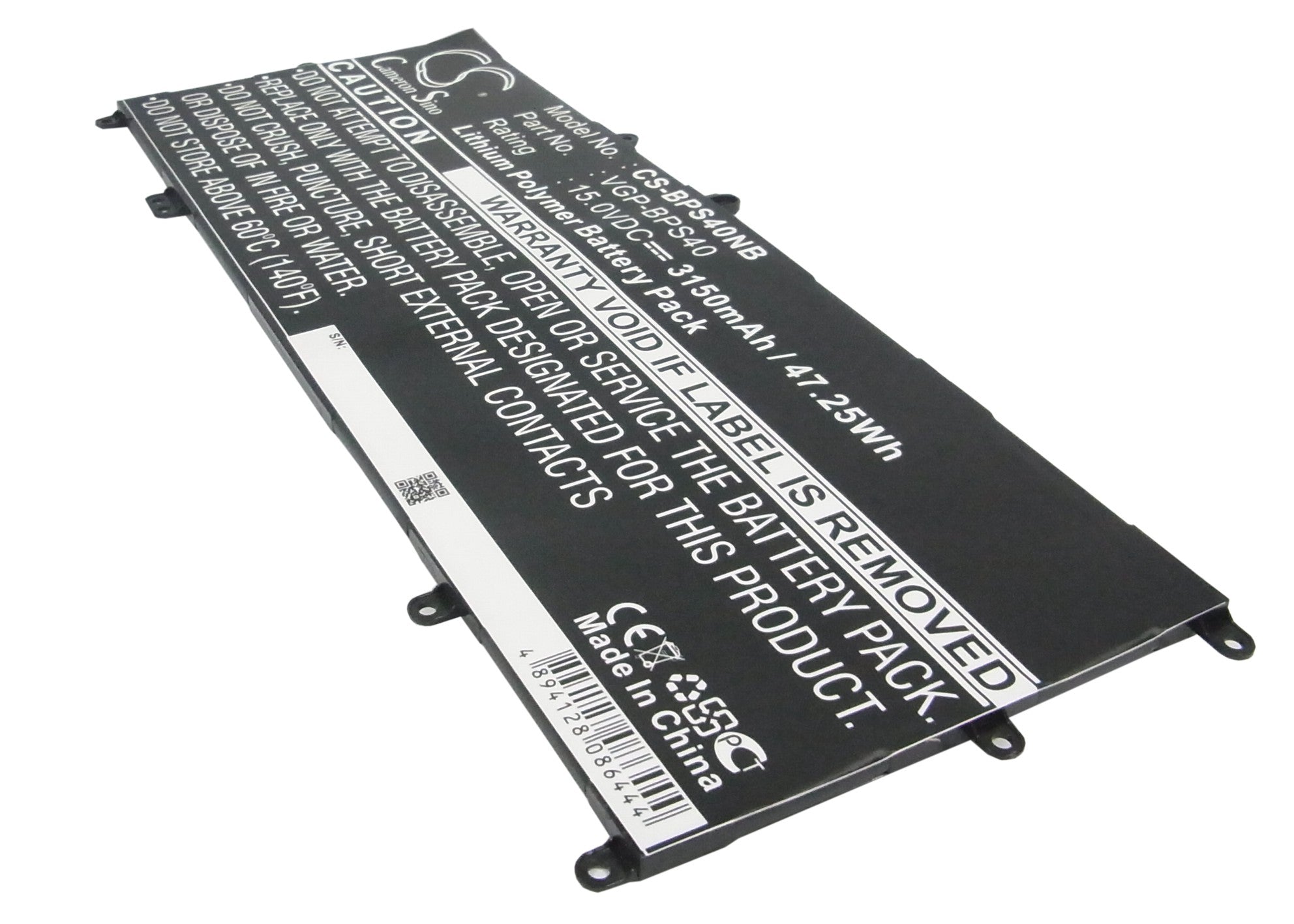 Sony VAIO Fit 14A/15A Laptop Replacement Battery - 3150mAh, 15V 47.25Wh, Li-Polymer, VGP-BPS40