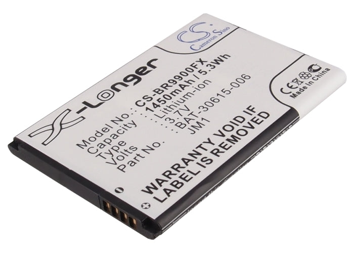 1450mAh 3.7V Li-ion Replacement Battery for Blackberry Bold & Torch - JM1/BAT-30615-006 - 9900/9930/9790/9850/9860