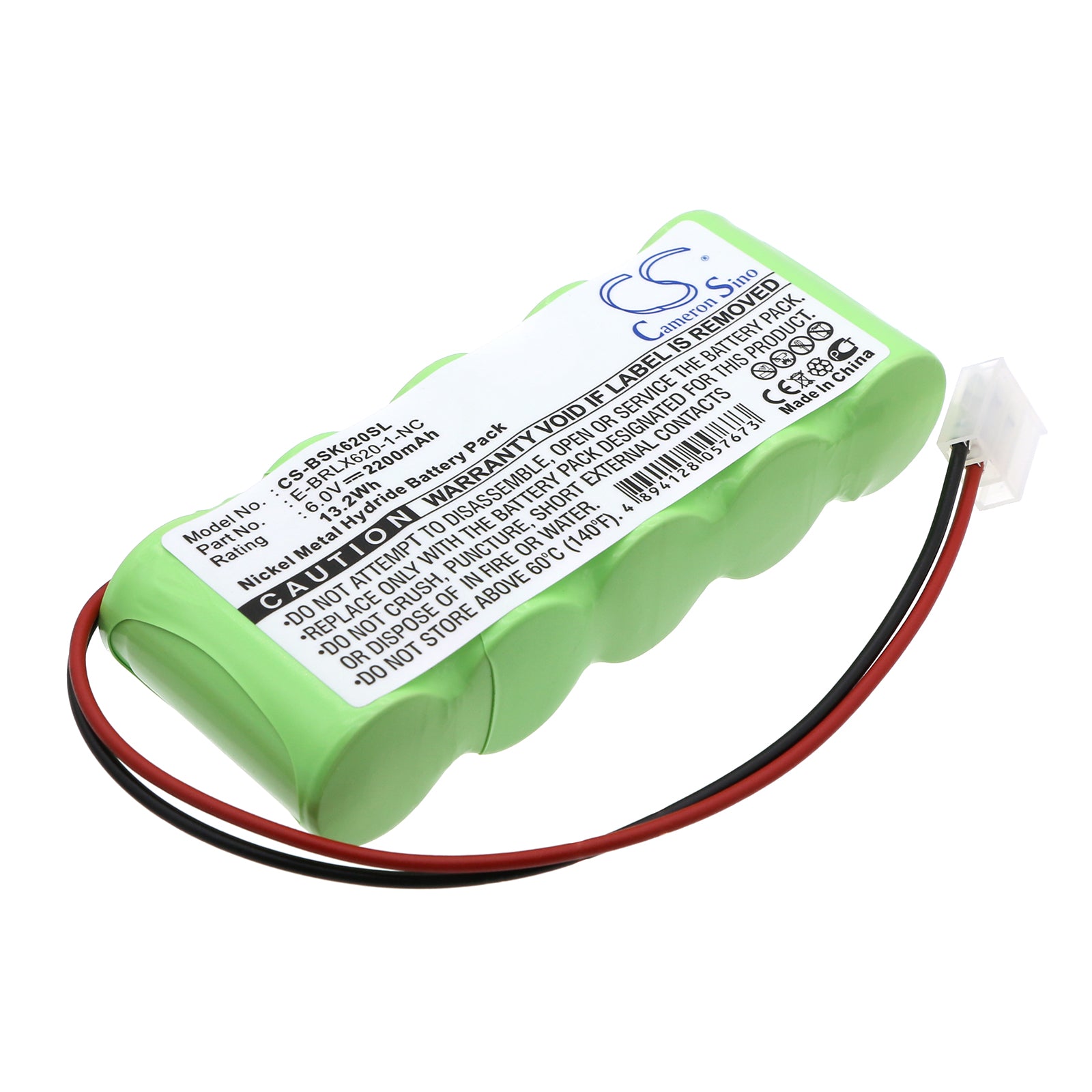 2200mAh Battery Replacement for Somfy BD5000, BD6000 Smart Shades, E-BRLX620-1-NC, 6.0V Ni-MH