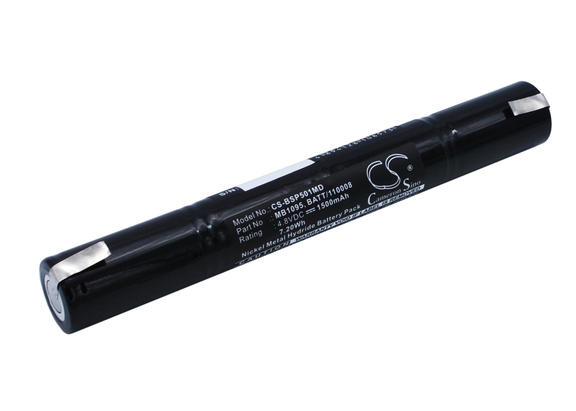 4.8V 1500mAh Ni-MH Replacement Battery for Bosch Spiro 501 Medical Spirometer, 120008, MB1095