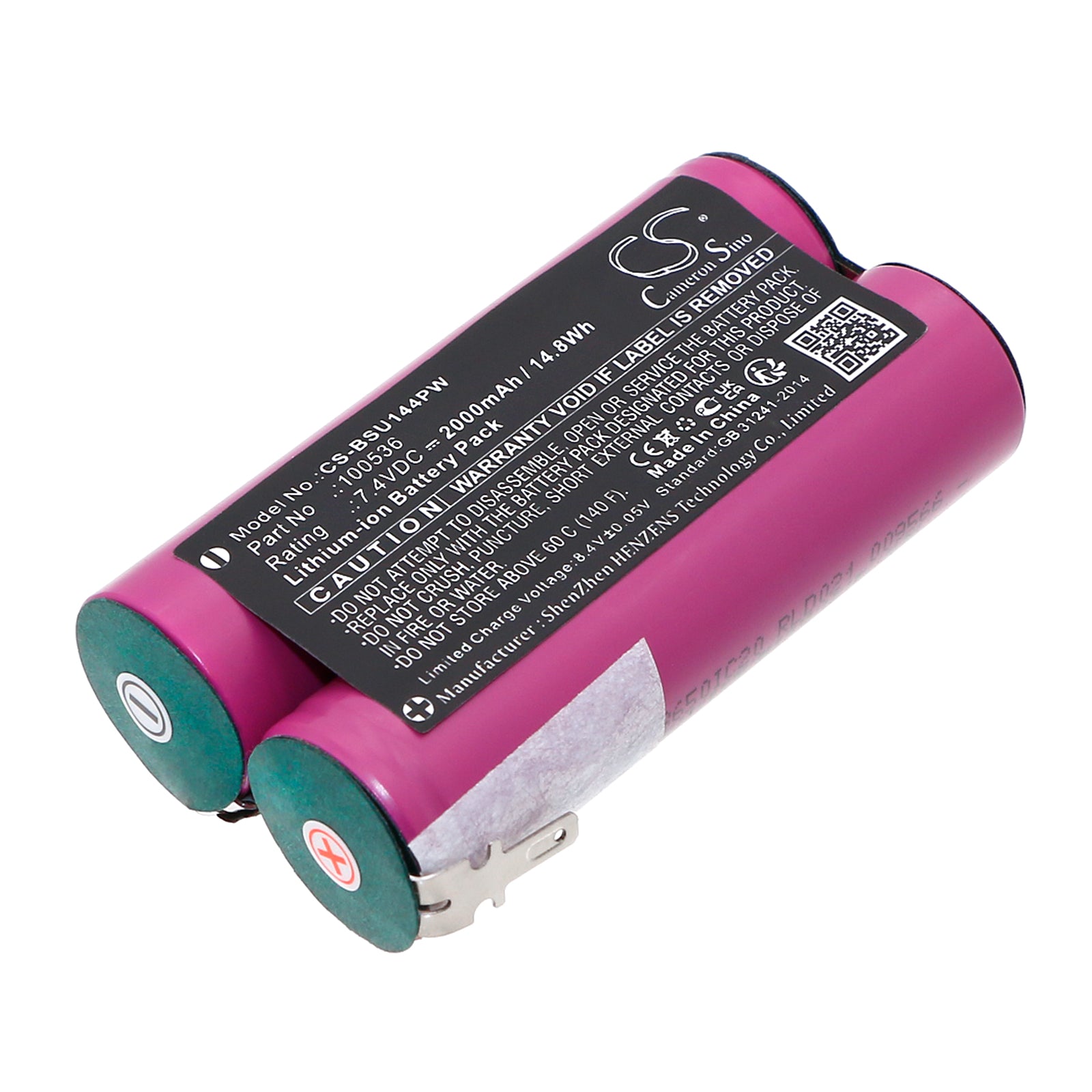 7.4V 2000mAh Replacement Battery for Bosch UNEO Cordless Power Tools - 14.8Wh Lithium-Ion Pack