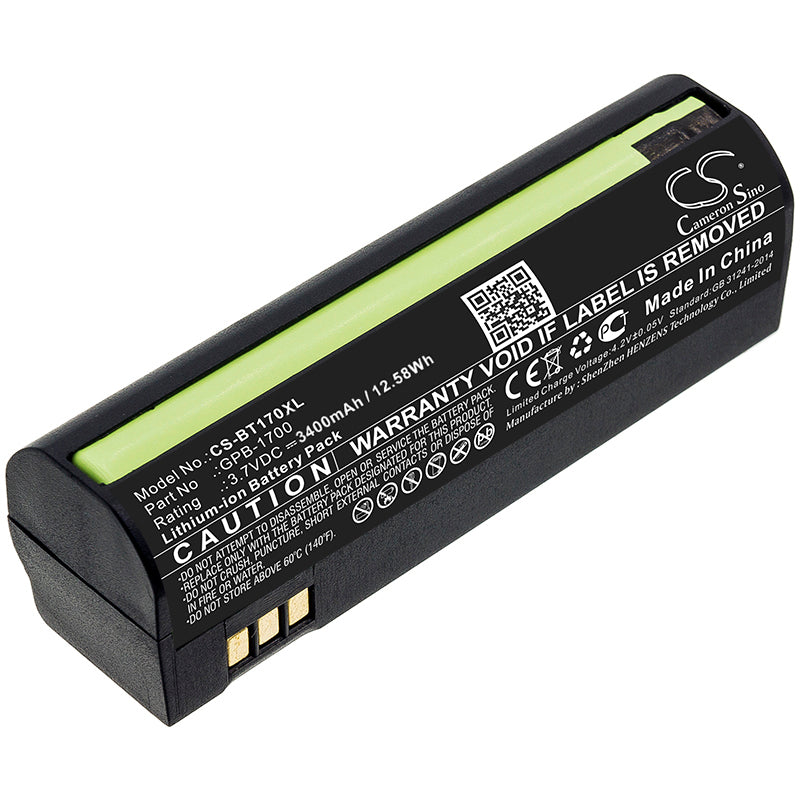 3400mAh Extended Life Replacement Battery for Globalstar GSP-1700 Satellite Phone - 3.7V Li-ion