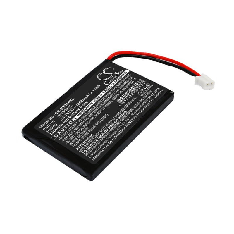 1000mAh 3.7V Li-ion Battery Replacement for DELL BT GPS BT-300 BT-309 Navigator - 52x35mm