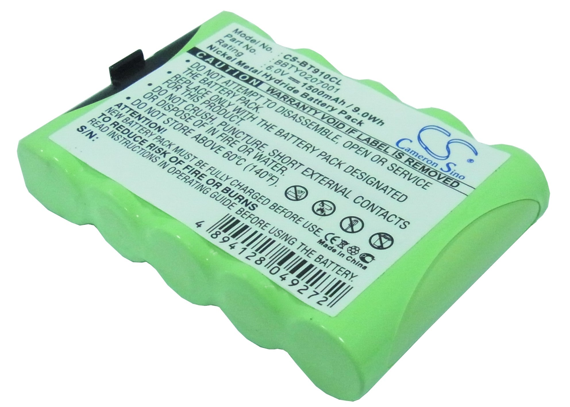 1500mAh Ni-MH 6.0V Replacement Battery for AT&T STB-910 Cordless Phone & Uniden EXP9100 Series Cordless Phones