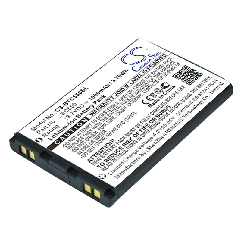 Bitel IC5500 Payment Terminal Replacement Battery - 1000mAh 3.7V 3.7Wh Li-ion - BC550 Model