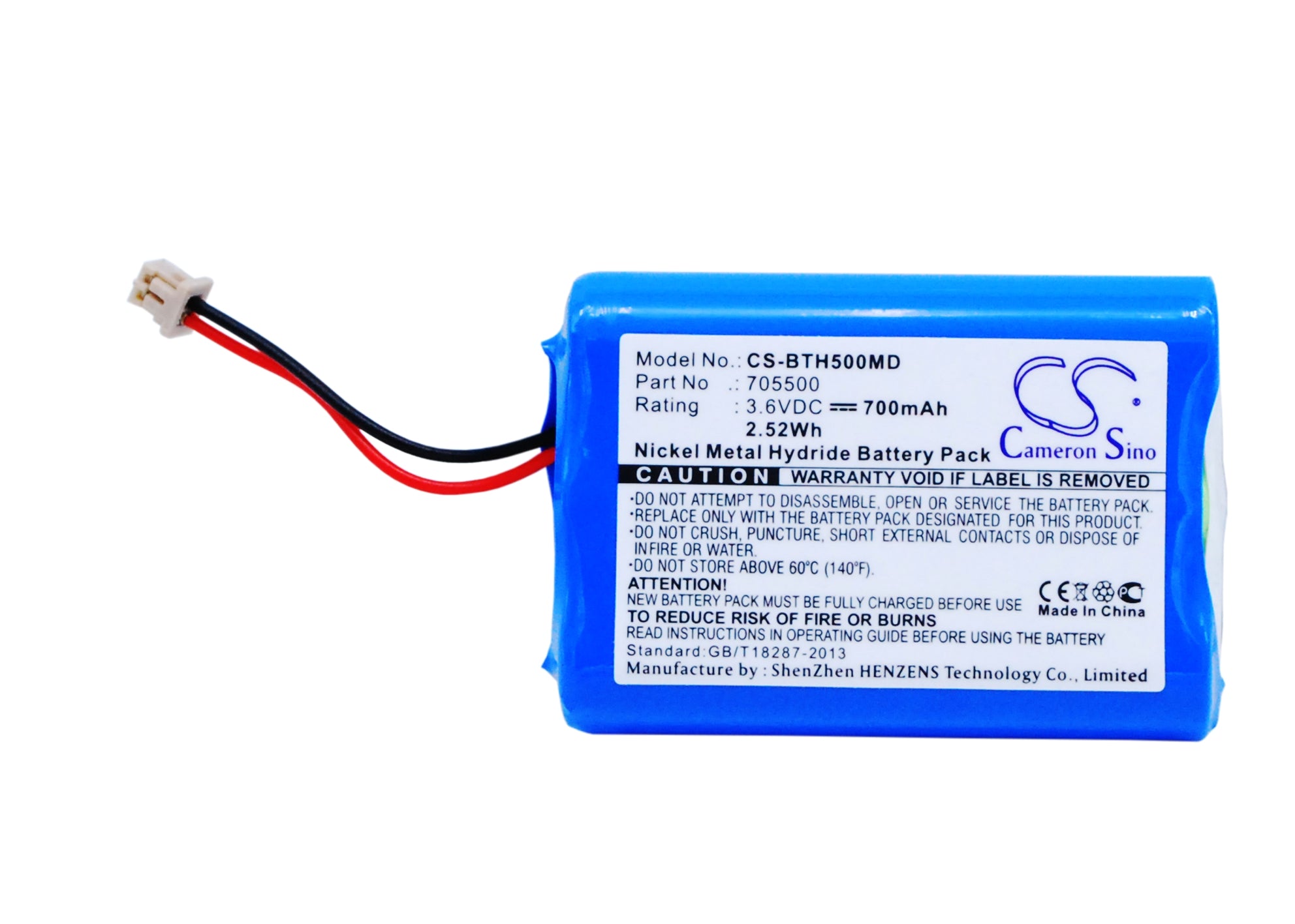 BrandTech Transferpette Pipette Replacement Battery - 3.6V 700mAh NiMH, Medical Grade, Replaces 705500