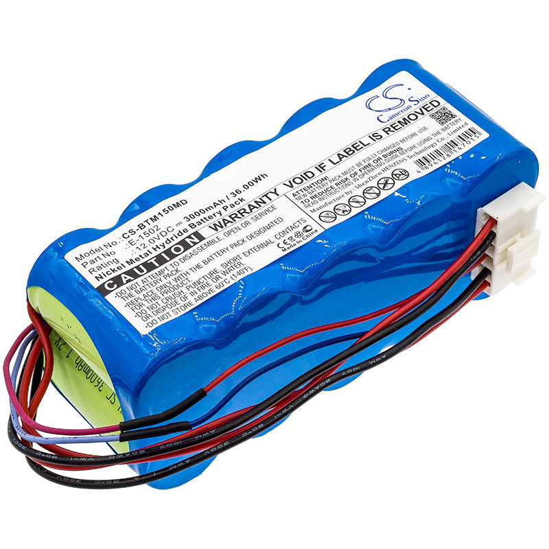 12V 3000mAh Ni-MH Battery for BIWATER AQUA Monitor & E-1502, Medical Grade Replacement Pack