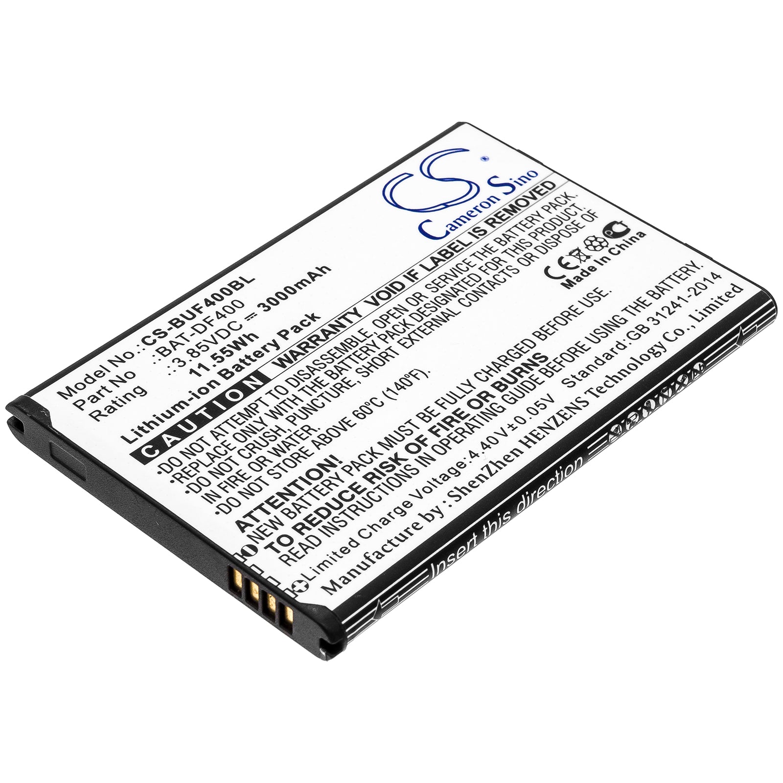 3000mAh Replacement Battery for Bluebird EF400 Barcode Scanner - 3.85V Li-ion BAT-DF400/EF400 - Extended Life