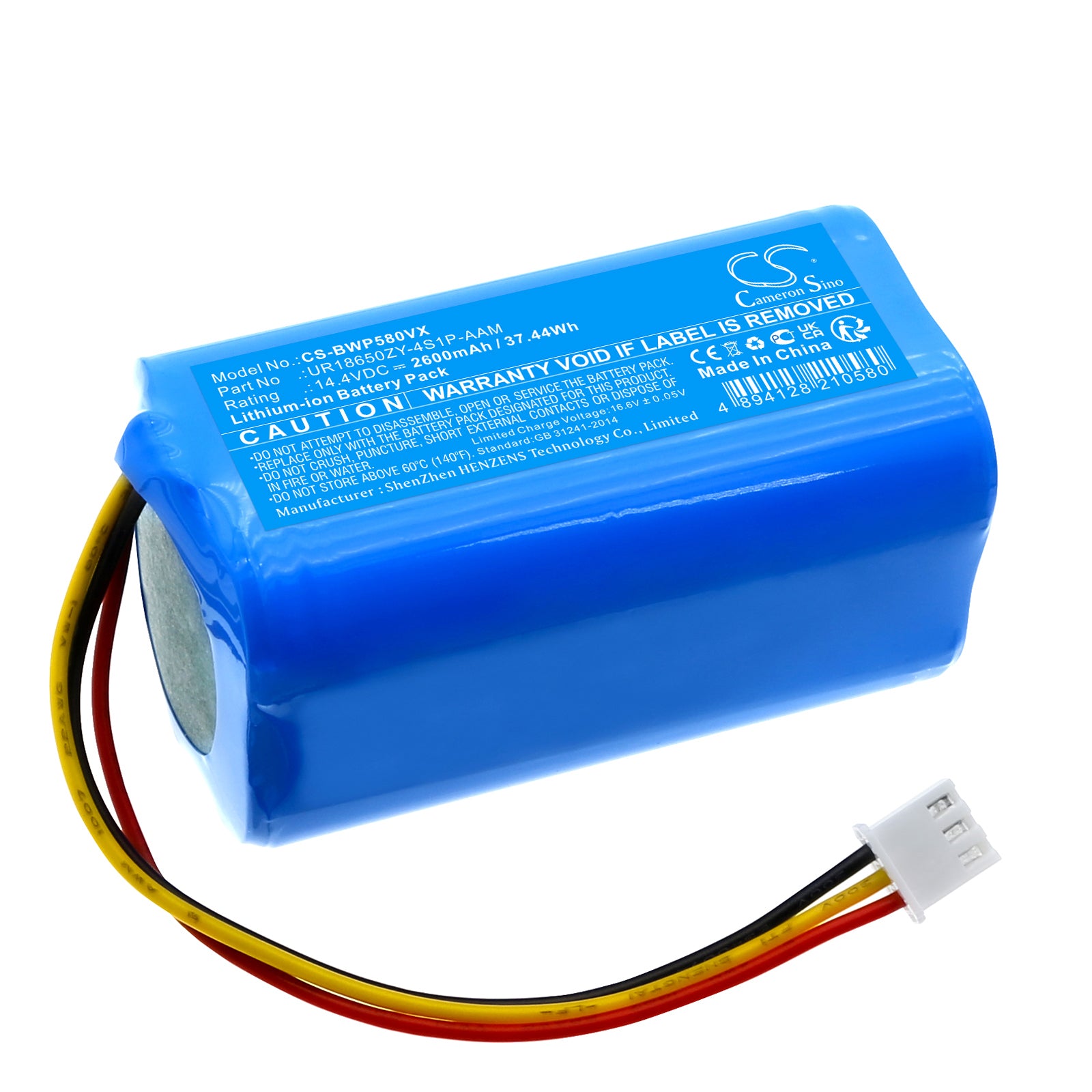 2600mAh 14.4V Replacement Battery for Bobsweep PetHair Plus, Vision & Slam Robotic Vacuums - WVP58021