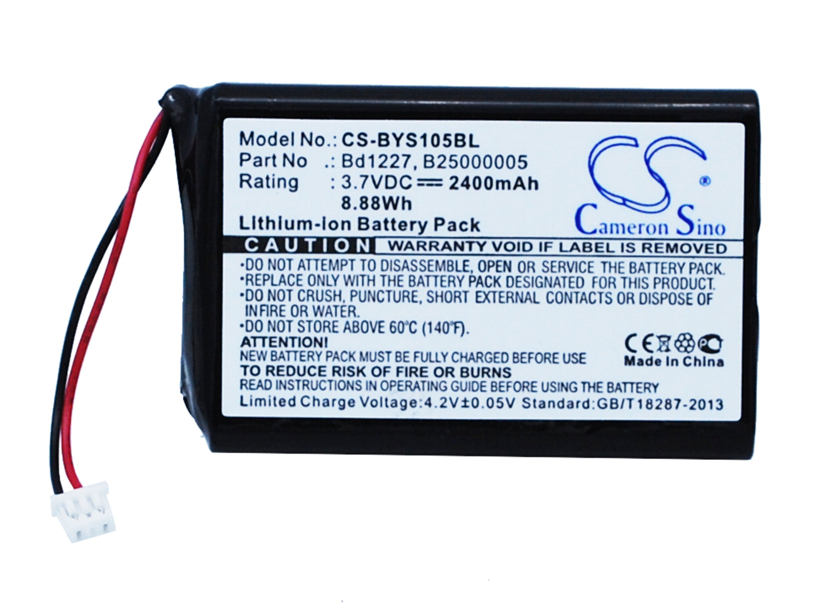 2400mAh Replacement Battery for Baracoda/Ingenico RoadRunner & TagRunner Scanners - 3.7V Li-ion
