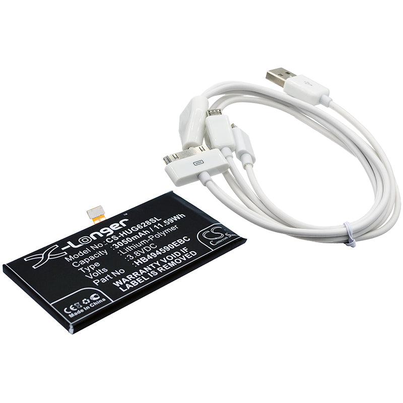 Cosmetic Mirror Replacement Battery for Huawei Ascend G628, Honor 7 HB494590EBC - 100V Power