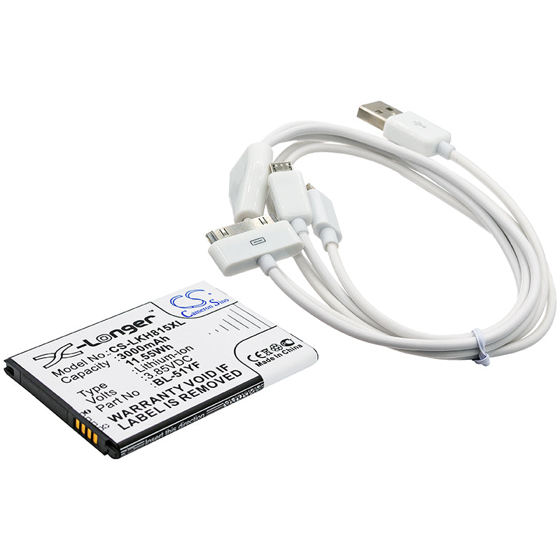 LG G4, G Stylo, G Stylus Cosmetic Mirror Replacement w/ BL-51YF Battery - Exact Fit for Listed Models