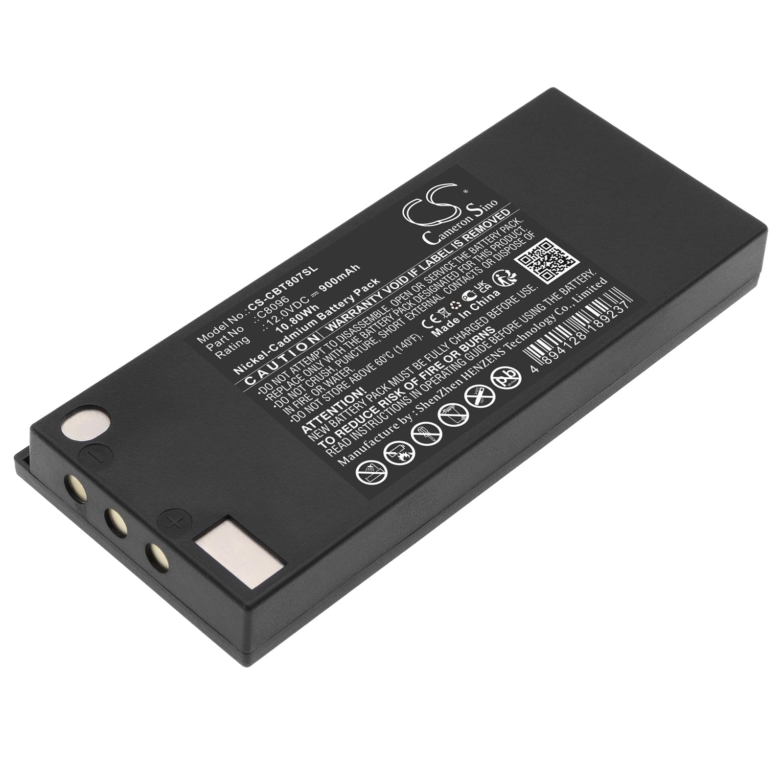 12V 900mAh Ni-CD Replacement Battery for Cattron Theimeg 7700T15 T01 Crane Remote & C8096 Controller