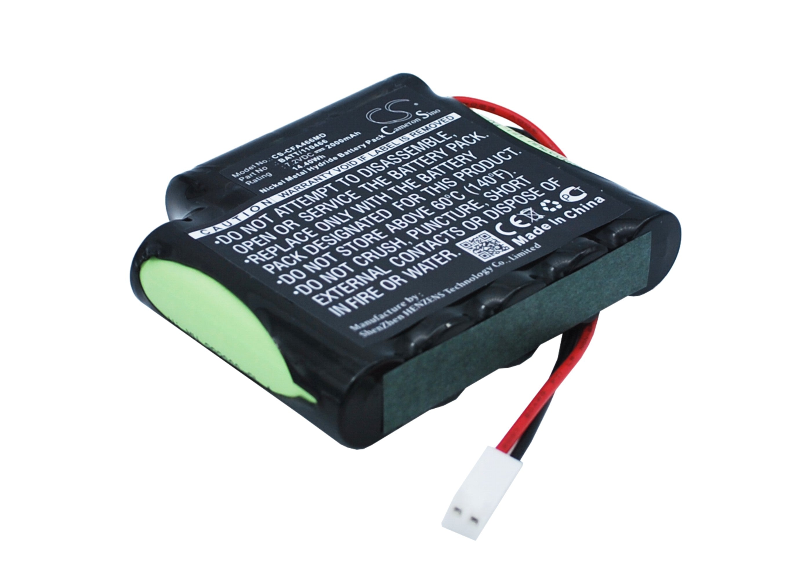2000mAh 7.2V Ni-MH Replacement Battery for Cefar, Globus, Magnum Muscle Stimulators & Myo Rehab