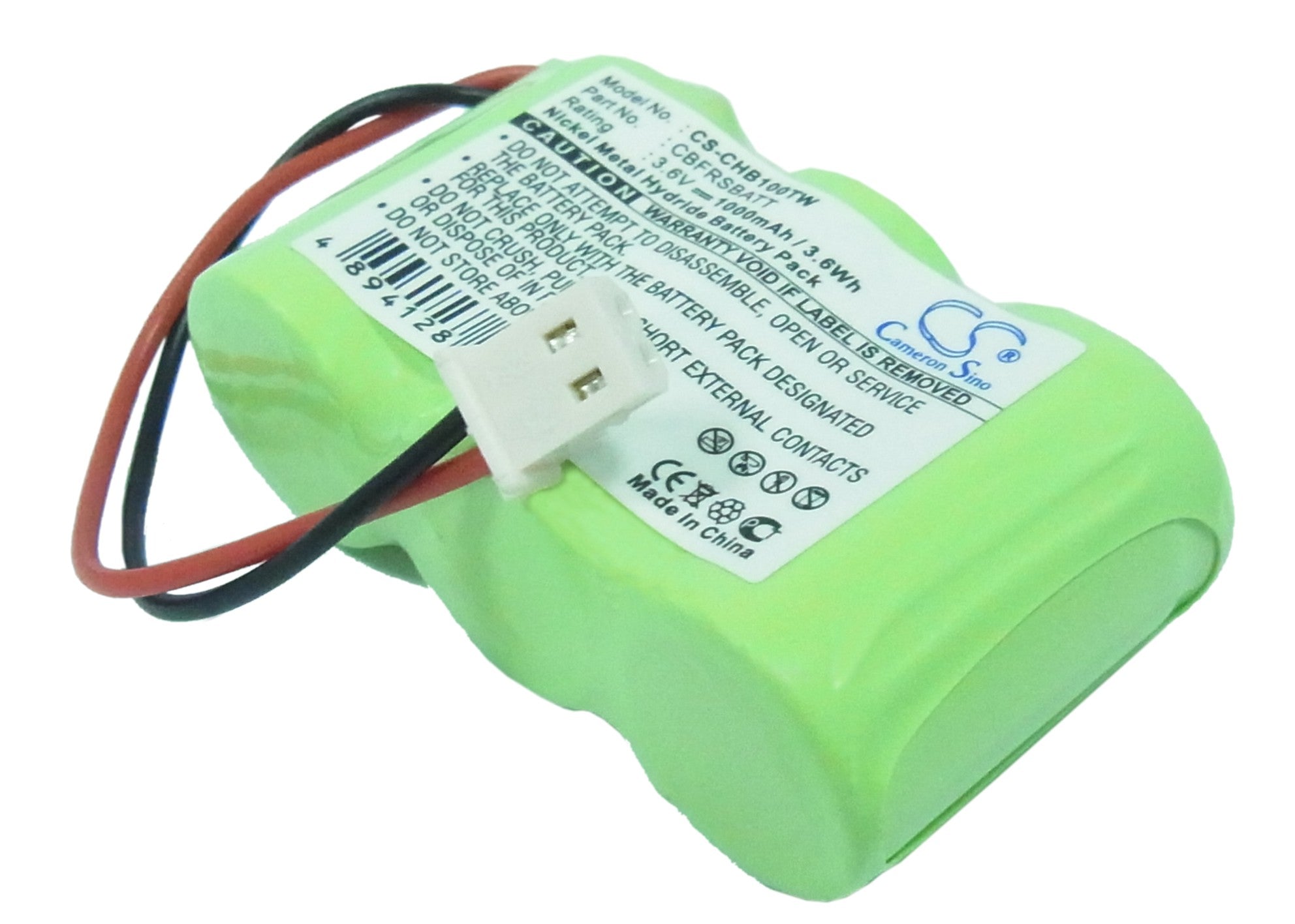 1000mAh 3.6V Ni-MH Replacement Battery for Chatter Box 100AFH 2/3A, CBFRS, HJC FRS Two-Way Radio