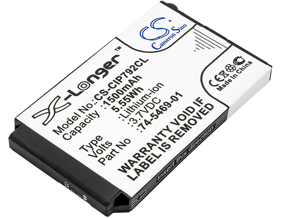 1500mAh Replacement Battery for Cisco 7925G, 7926G Cordless Phones - 3.7V Li-ion, Premium Grade