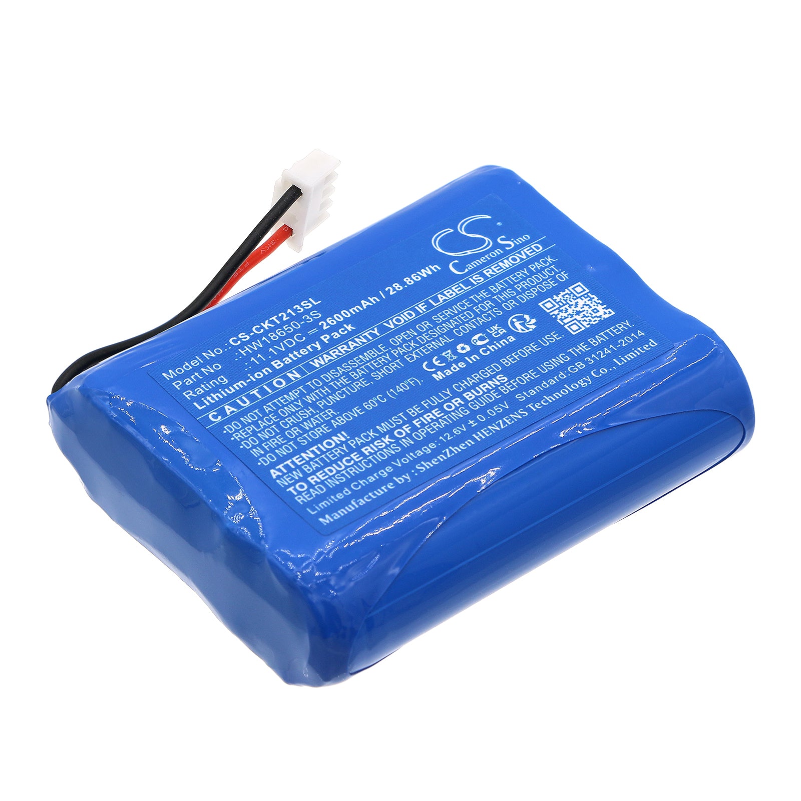 2600mAh Clarke-Tech CT 2013 Survey Equipment Battery - 11.1V Li-ion Replacement