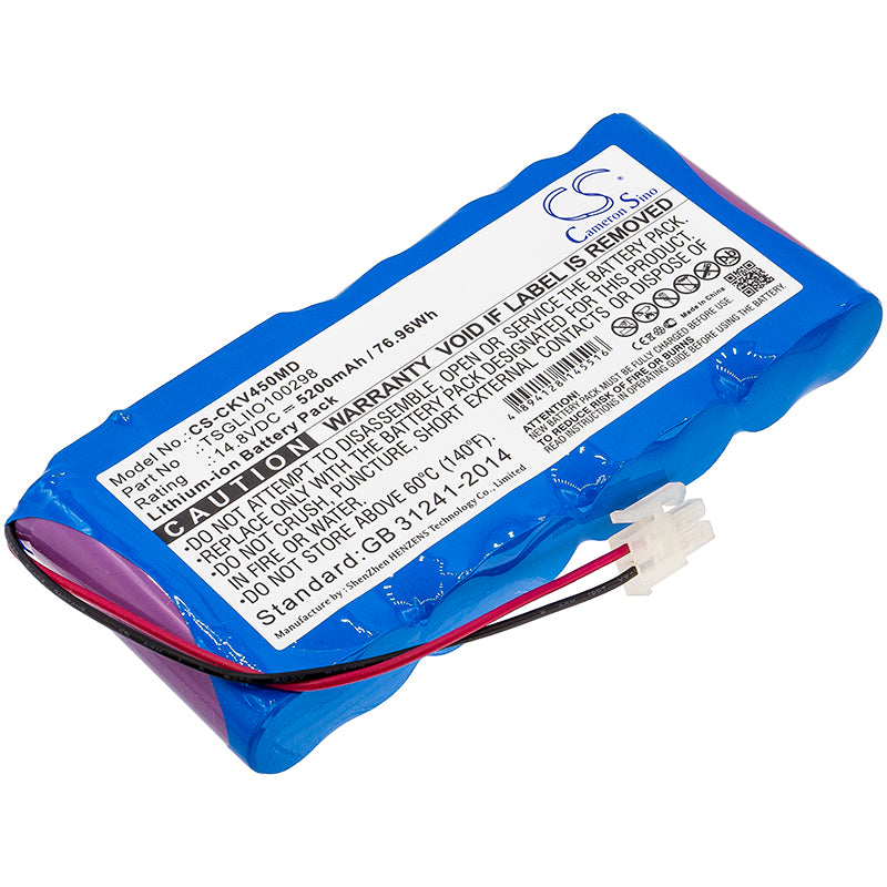 5200mAh Replacement Battery for Charter Kontron Vitalogik 4500 Medical Device - 14.8V Li-ion Power Supply